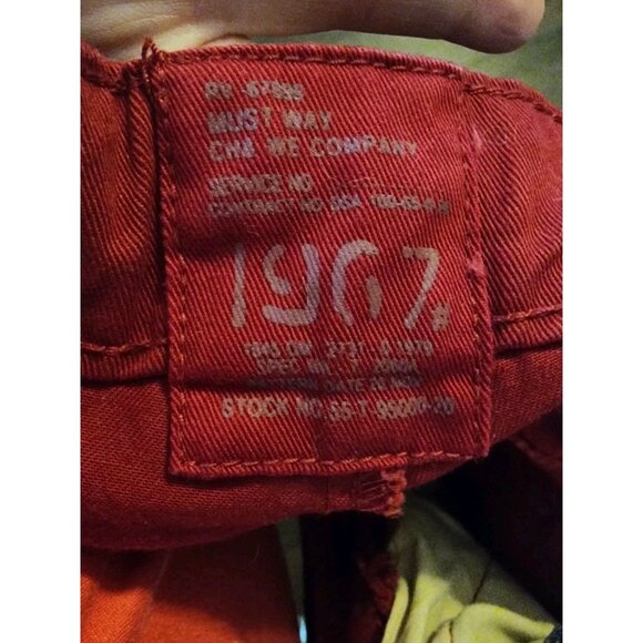 Must Way Cargo Pants Size 34X30 Utility Drawstring Outdoors Red Paratrooper - Picture 5 of 12